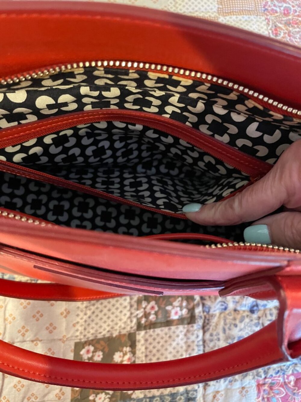 Vera Bradley Faux Leather Satchel/Crossbody - Picture 8 of 10